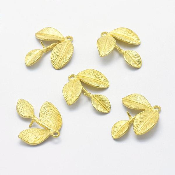 

PandaHall Brass Peg Bails Pendants, For Half Drilled Beads, Lead Free & Cadmium Free & Nickel Free, Leaf, Raw(Unplated), 24x21x4mm, Hole...