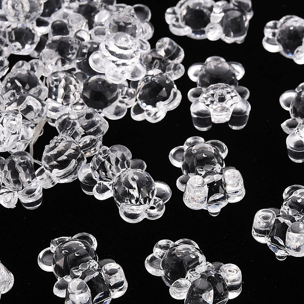 

PandaHall Transparent Acrylic Pendants, Faceted, Bear, Clear, 19.5x13.5x10.5mm, Hole: 1.5mm Acrylic Bear Clear