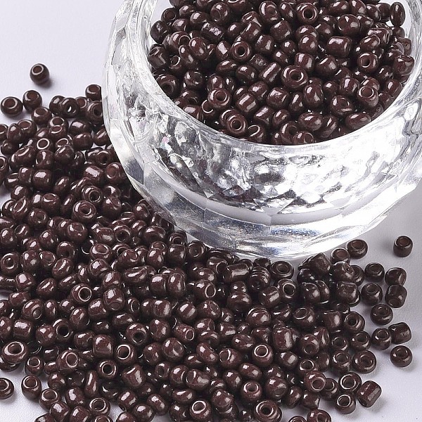 

PandaHall Baking Paint Glass Seed Beads, Coconut Brown, 12/0, 1.5~2mm, Hole: 0.5~1mm, about 3333pcs/50g, 50g/bag, 18bags/2pounds Glass
