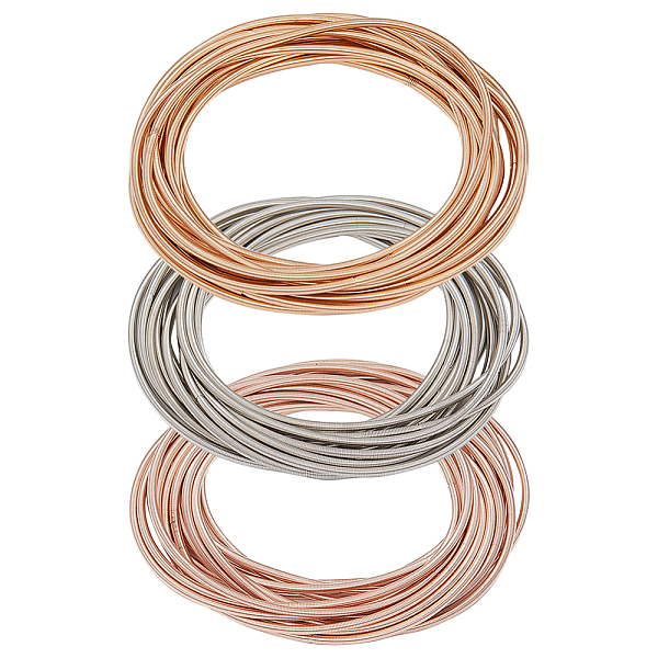 

PandaHall SUNNYCLUE 1 Box 45 Loops Guitar String Bracelets Screw Openable Memory Wire Thin String 2-1/4 inch Stackable Guitar String...
