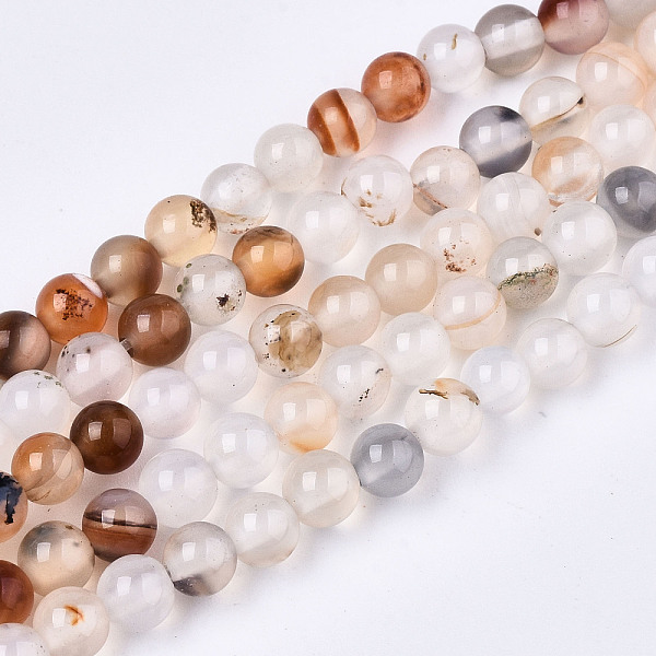 

PandaHall Natural Flower Agate Beads Strands, Round, 4mm, Hole: 0.5mm, about 91~95pcs/strand, 14.57 inch~15.35 inch(37~39cm) Flower Agate...