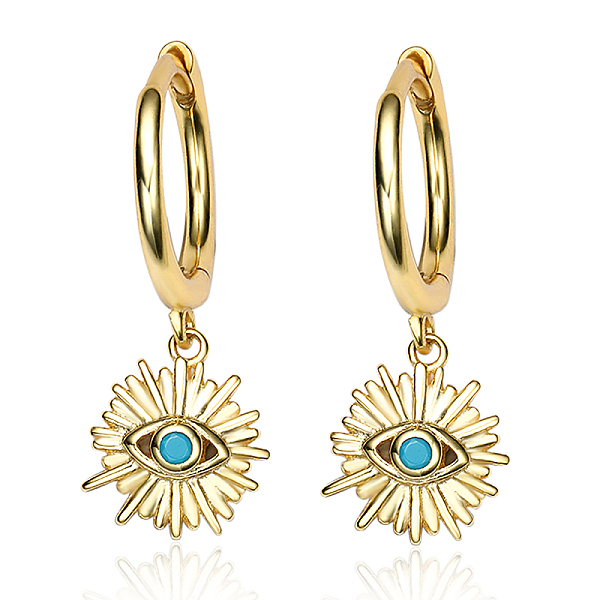 

PandaHall Sterling Silver Evil Eye Ear Cuffs Earrings Sterling Silver