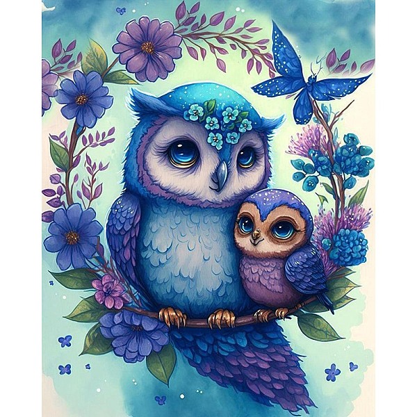 

PandaHall DIY Owl Diamond Painting Kit, Including Resin Rhinestones Bag, Diamond Sticky Pen, Tray Plate and Glue Clay, Colorful, 400x300mm...