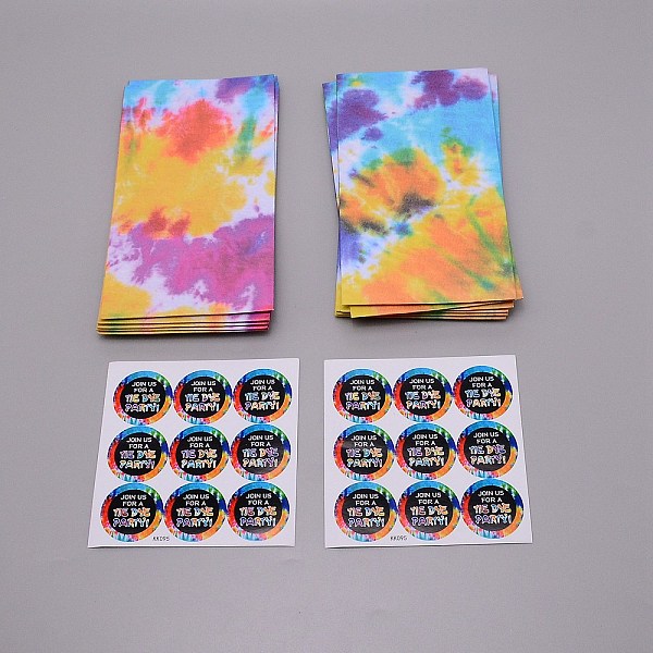 

PandaHall Rectangle with Tie-Dye Pattern Kraft Paper Bag, No Handle with Sticker, for Party Recycled Gift Packaging Bag, Colorful, 20x12x8cm...
