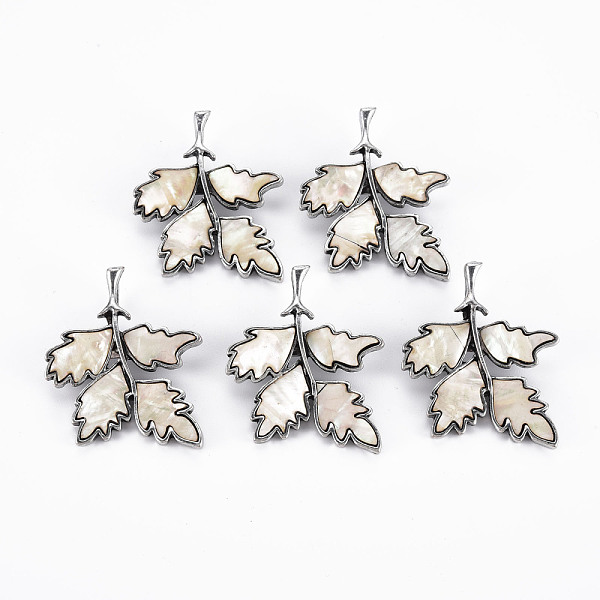 

PandaHall Leaf Shape Natural White Shell Brooch Pin, Alloy Lapel Pin for Backpack Clothing, Lead Free & Cadmium Free, Antique Silver, Beige..., Yellow