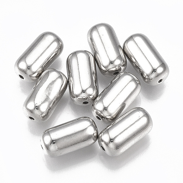 

PandaHall CCB Plastic Beads, Column, Platinum, 15.5x8mm, Hole: 1.5mm, about 650pcs/500g Plastic Column