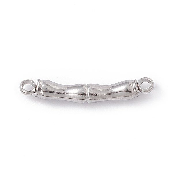 

PandaHall 304 Stainless Steel Connector Charms, Bamboo Stick Link, Stainless Steel Color, 23x3.5mm, Hole: 1.5mm 304 Stainless Steel Bamboo