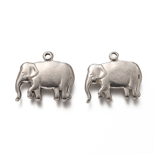 

PandaHall 201 Stainless Steel Pendants, Elephant, Stainless Steel Color, 18x20x3mm, Hole: 1.4mm 201 Stainless Steel Elephant