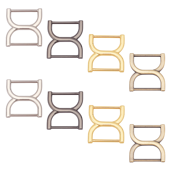 

PandaHall WADORN 8pcs Double D-Ring Buckles, Multi-Purpose D Ring Metal Adjustable Purse Loop Rings Clip Hook Fasteners Strap Rectangle...