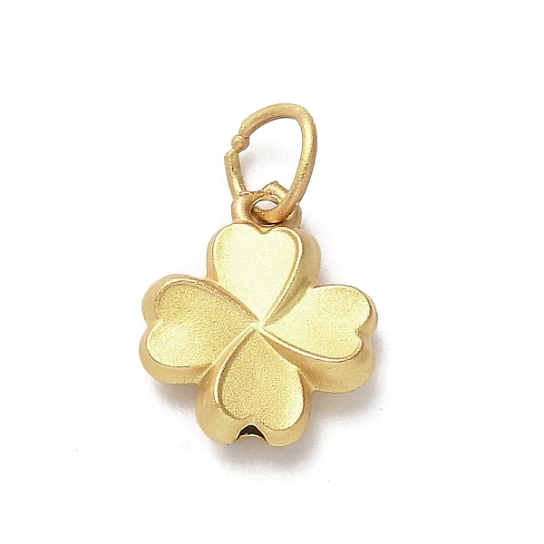 

PandaHall 925 Sterling Silver Pendants, Clover Charms, Matte Gold Color, 11x9x3mm, Hole: 4mm Sterling Silver Clover