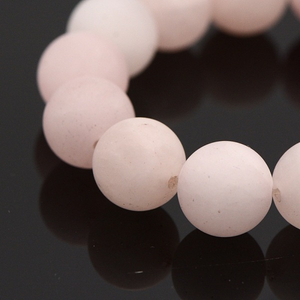 

PandaHall Frosted Natural Rose Quartz Round Bead Strands, 6mm, Hole: 1mm, about 31pcs/strand, 7.5 inch Rose Quartz Round