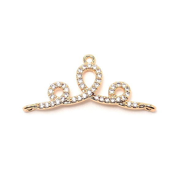 

PandaHall Brass Micro Pave Clear Cubic Zirconia Pendants, Long-Lasting Plated, Crown, Real 14K Gold Plated, 14x32x2~3.5mm, Hole: 1.4mm...