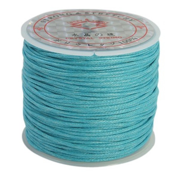 

PandaHall Waxed Cotton Cord, Deep Sky Blue, 1mm, about 27.34 yards(25m)/roll Waxed Cotton Cord Round Blue