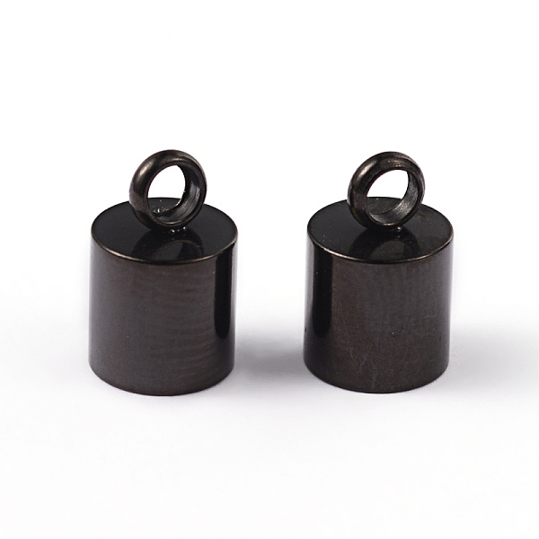 

PandaHall Column 304 Stainless Steel Cord Ends, Electrophoresis Black, 11x7mm, Hole: 2mm, Inner Diameter: 6mm 304 Stainless Steel