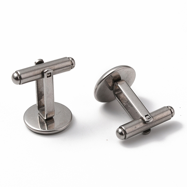 

PandaHall 304 Stainless Steel Cuff Buttons, Cufflink Findings for Apparel Accessories, Antique Silver, Tray: 12mm, 19x19x14mm Stainless...