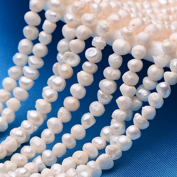 

PandaHall Potato Natural Cultured Freshwater Pearl Beads Strands, Beige, 3~4mm, Hole: 0.8mm, about 100pcs/strand, 13.3 inch~14.1 inch Pearl..., Yellow