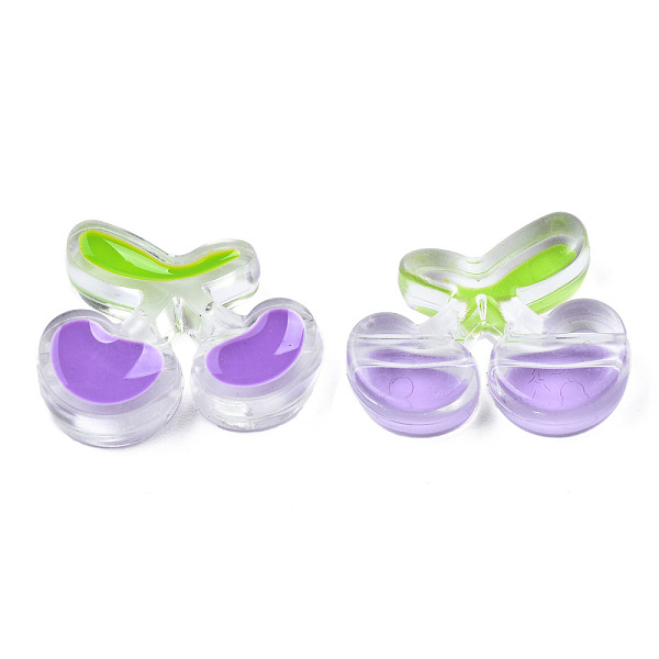 

PandaHall Transparent Acrylic Enamel Beads, Cherry, Blue Violet, 22x27.5x8mm, Hole: 3.5mm Acrylic Cherry