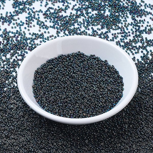 

PandaHall MIYUKI Round Rocailles Beads, Japanese Seed Beads, 11/0, (RR455) Metallic Variegated Blue Iris, 2x1.3mm, Hole: 0.8mm, about...