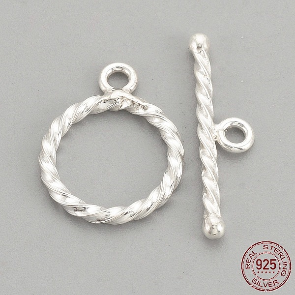 

PandaHall Sterling Silver Toggle Clasps, with 925 Stamp, Ring, Silver, 16x12x1.5mm, Hole: 1.5mm Sterling Silver Ring