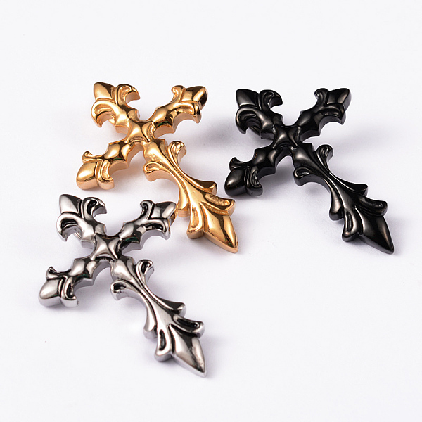 

PandaHall 304 Stainless Steel Pendants, Big Cross, Mixed Color, 42.5x29x10mm, Hole: 7.5x5mm 304 Stainless Steel Cross Multicolor
