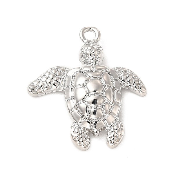 

PandaHall Rack Plating Alloy Pendants, Cadmium Free & Lead Free, Sea Turtle Charms, Platinum, 21x19x4mm, Hole: 1.6mm Alloy Turtle