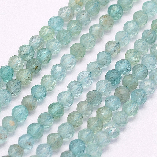 

PandaHall Natural Apatite Beads Strands, Faceted, Round, 2mm, Hole: 0.5mm, about 195pcs/strand, 15.5 inch(39.5cm) Apatite Round
