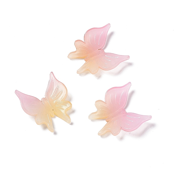 

PandaHall Two Tone Opaque Acrylic Cabochons, Butterfly, Orange, 25x23.5x6mm Acrylic Butterfly Orange