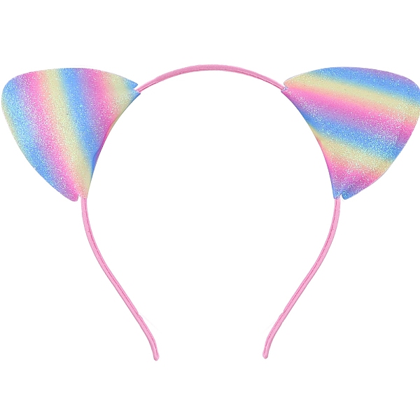 

PandaHall Cat Ear Cloth Hair Bands for Women, Colorful, 140x120mm Cloth Others