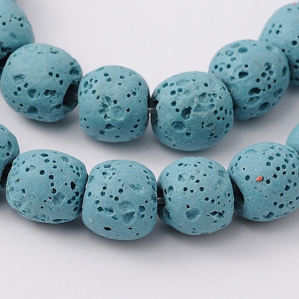 

PandaHall Natural Lava Rock Bead Strands, Dyed, Round, Cadet Blue, 16mm, Hole: about 2.5~3mm, about 28pcs/strand, 15 inch Lava Rock Round...