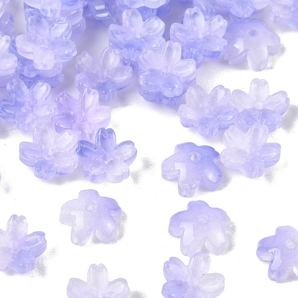 Bouchon à perle de verre transparent à dégradé de couleurs