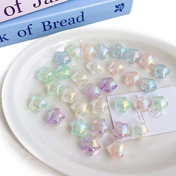 

PandaHall Opaque Acrylic Beads, Star, Mixed Color, 19.2x20.2x12.4mm, Hole: 7mm Acrylic Star Multicolor