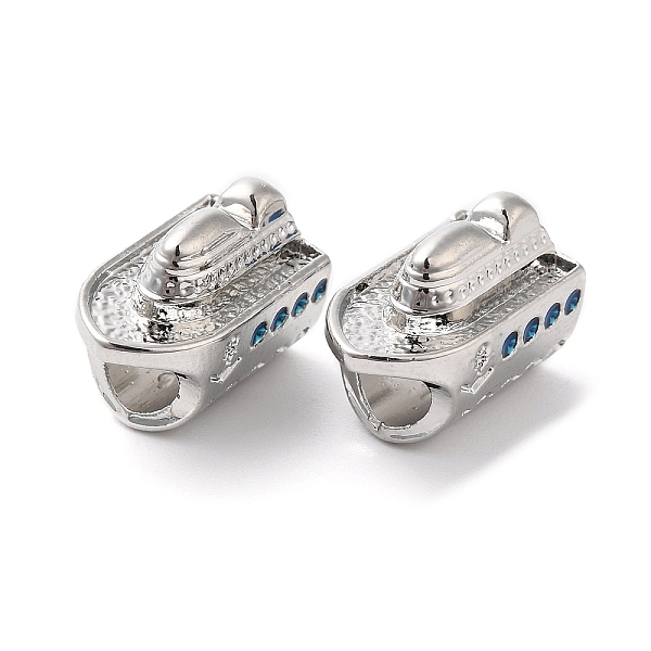 

PandaHall Rack Plating Alloy Enamel European Style Beads, Large Hole Beads, Ship, Platinum, 10x14.5x8mm, Hole: 4.5mm Alloy+Enamel Ship
