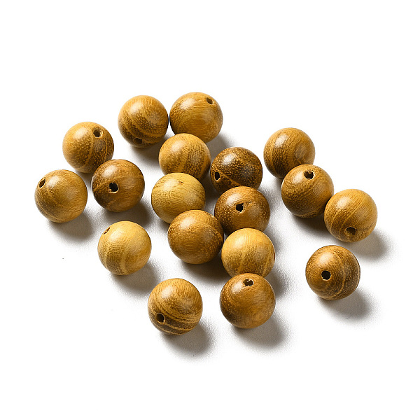 

PandaHall Undyed Natural Bocote Wood Beads, Round, Dark Goldenrod, 10~10.5mm, Hole: 1.6~1.8mm, about 950pcs/500g Bocote Round