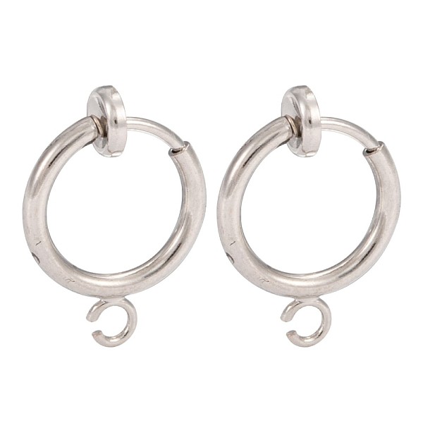 

PandaHall Brass Clip-on Hoop Earring Findings, for Non-pierced Ears, Cadmium Free & Lead Free, Platinum, 15.5x11x1.5~4.5mm, Hole: 1.8mm...