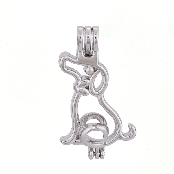 

PandaHall Brass Puppy Locket Pendants, Cage Pendants, Hollow Dog Charms, Platinum, 35.5x19.5x12mm, Hole: 4.5x4mm, inner measure: 8mm Brass...