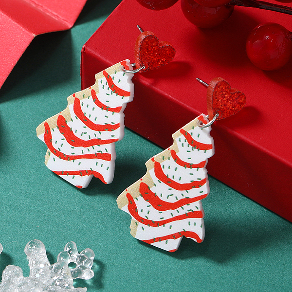 ホリデーシーズンのお祝いにぴったりのクリスマス アクリル スタッド イヤリング