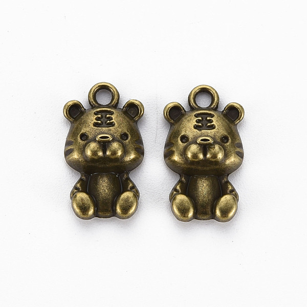 

PandaHall Tibetan Style Alloy Pendants, Cadmium Free & Lead Free, Tiger, Antique Bronze, 17.5x10x5mm, Hole: 1.8mm Alloy Tiger