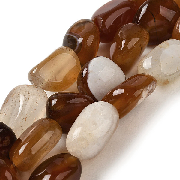 

PandaHall Natural Red Agate Beads Strands, Dyed & Heated, Nuggets, Tumbled Stone, 11.5~24x9~14x6.5~11mm, Hole: 1.1mm, about 26pcs/strand...