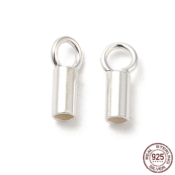 

PandaHall 925 Sterling Silver Cord Ends, End Caps, Column, Silver, 7x3x2mm, Hole: 1.8mm, Inner Diameter: 1.5mm Sterling Silver Column