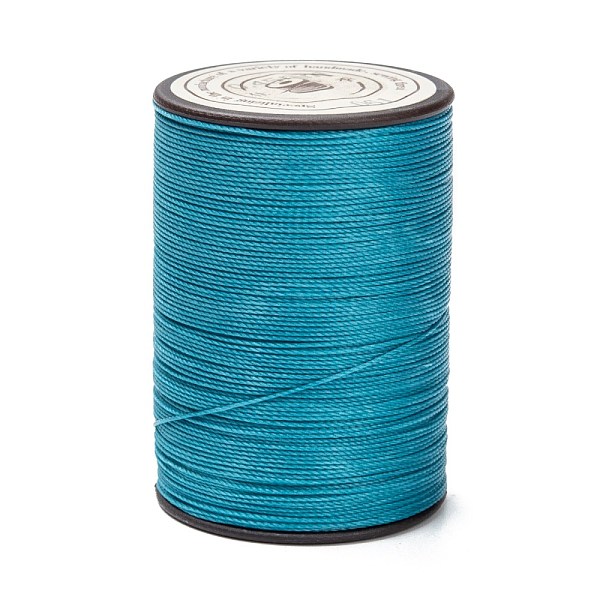 

PandaHall Round Waxed Polyester Thread String, Micro Macrame Cord, Twisted Cord, for Leather Sewing Stitching, Teal, 0.45mm, about 174.97..., Cyan