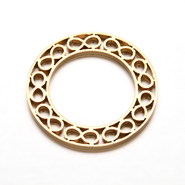 

PandaHall 304 Stainless Steel Infinity Linking Rings, Golden, 35x2mm, Hole: 23mm 304 Stainless Steel Ring