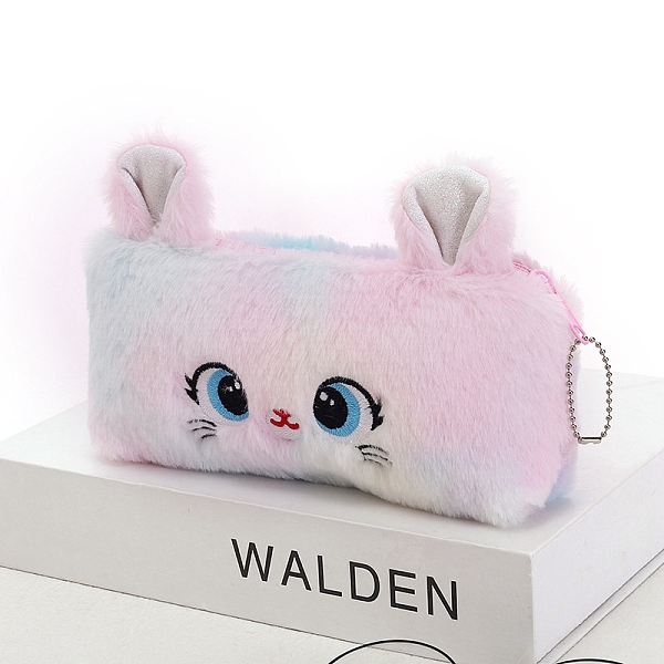 

PandaHall Cartoon Cat Polyester Pencil Case, Zipper Pouches, Multi-Purpose Pen Holder, for Office & School Supplies, Lavender, 100x200mm..., Purple