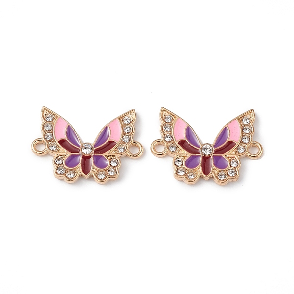

PandaHall Alloy Enamel Connector Charms, Butterfly Links with Crystal Rhinestone, Light Gold, Cadmium Free & Nickel Free & Lead Free, Dark..., Clear