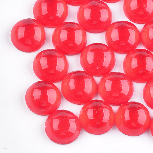 

PandaHall Translucent Resin Cabochons, Half Round/Dome, Red, 10x4.5mm Resin Half Round Red