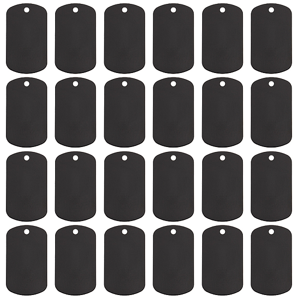 

PandaHall BENECREAT 100pcs Aluminum Stamping Blanks, Rectangle Stamping Tag Blank Black Dog Tag Laser Engraved Tags for Necklace Bracelet...