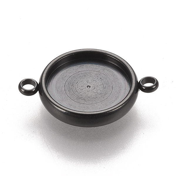 

PandaHall 304 Stainless Steel Links Connectors Settings, Plain Edge Bezel Cups, Flat Round, Electrophoresis Black, Tray: 12mm...