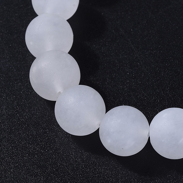 

PandaHall Natural White Jade Beads Stretch Bracelets, with Elastic Fibre Wire and Packing Box, 2-1/8 inch(5.3~5.4cm) White Jade