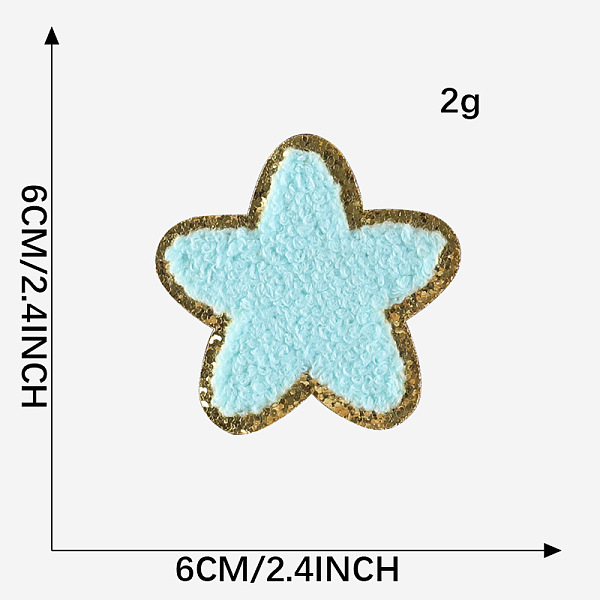 

PandaHall Towel Embroidery Style Cloth Iron on/Sew on Patches, Appliques, Badges, for Clothes, Dress, Hat, Jeans, DIY Decorations, Star...