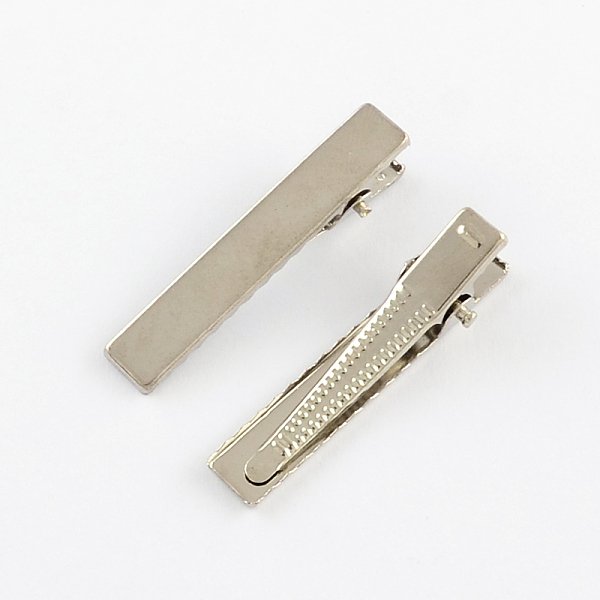 

PandaHall Iron Hair Accessories Findings, Alligator Hair Clip Findings, Platinum, 41x7mm Iron