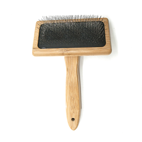 

PandaHall Wooden Handle with Metal Pin Macrame Fringe Comb, Tassel Brush for Knitting Tools, Navajo White, 15.2x10.2x4cm Wood